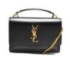 圖片 Saint Laurent 533026 YSL 光滑小牛皮 Sunset WOC銀鍊包 黑色金字Logo