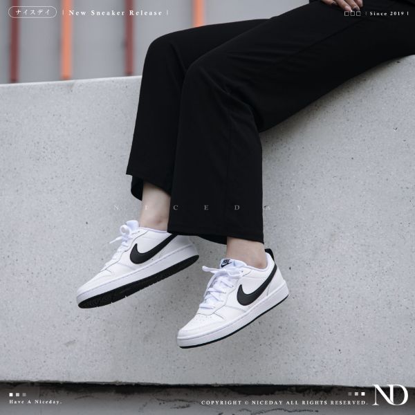 圖片 NICEDAY 現貨 Nike Court Borough Low 2 小熊貓 白黑 女款 BQ5448-104