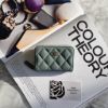 圖片 CHANEL COCO 湖水綠金釦拉鍊零錢包