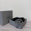 圖片 Balenciaga BB 銀頭黑色皮帶