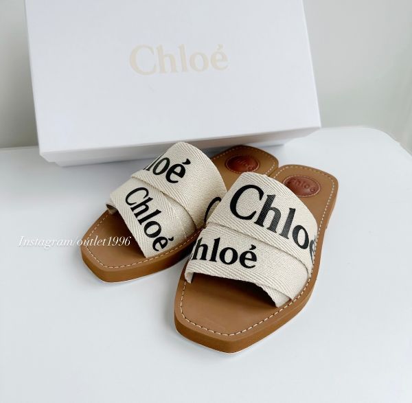 圖片 CHLOE白色拖鞋