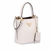圖片 Prada 1BA217 小款 Double Saffiano Panier 皮革水桶包 白色