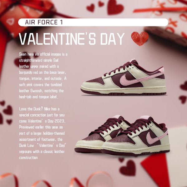 圖片 NICEDAY 現貨 NIKE DUNK LOW Valentine's Day 情人節 DR9705-100