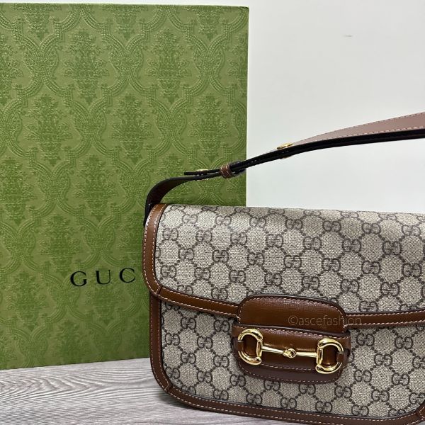 圖片 Gucci 1955 棕色老花馬鞍包