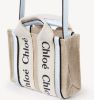 圖片 【現貨在台】Chloe Woody Nano bag 手提 經典LOGO織帶帆布包 淺藍