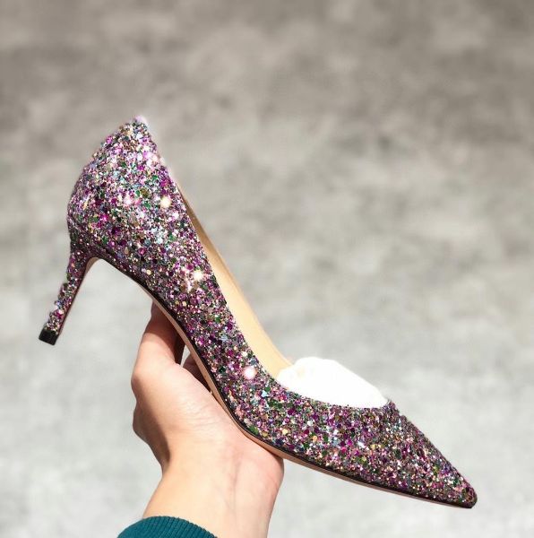 圖片 Jimmy Choo Romy 60 五彩亮片高跟鞋 6公分高