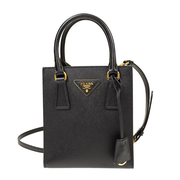 圖片 Prada 1BA358 Saffiano 皮革購物包  黑色