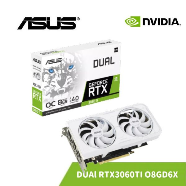圖片 ASUS 華碩 DUAL RTX 3060 Ti O8GD6X WHITE 顯示卡