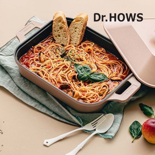 圖片 韓國 Dr.HOWS BRIO深烤煎煮鍋-奶茶色〈有點厲害-零卡分期〉Z-391-KRPAN8802301050000
