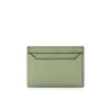圖片 LOEWE 石紋小牛皮 Anagram 扁平卡片套 迷迭香綠色  C821075X01 6424