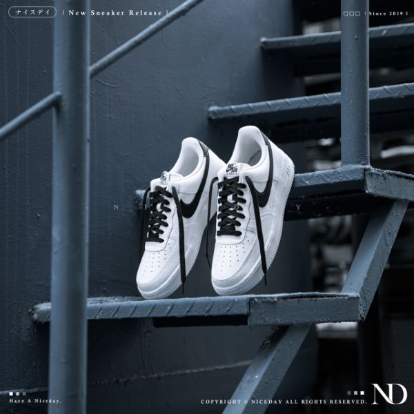 圖片 NICEDAY 現貨 Nike Air Force 白黑 小GD 黑白 黑勾 男款 CT2302-100