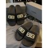 圖片 Balenciaga 巴黎世家 經典雙B logo 男生黑色拖鞋