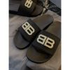 圖片 Balenciaga 巴黎世家 經典雙B logo 男生黑色拖鞋