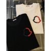 圖片 Moncler 胸口 大logo設計 新款 毛巾布 材質 黑白二色 短袖T恤上衣
