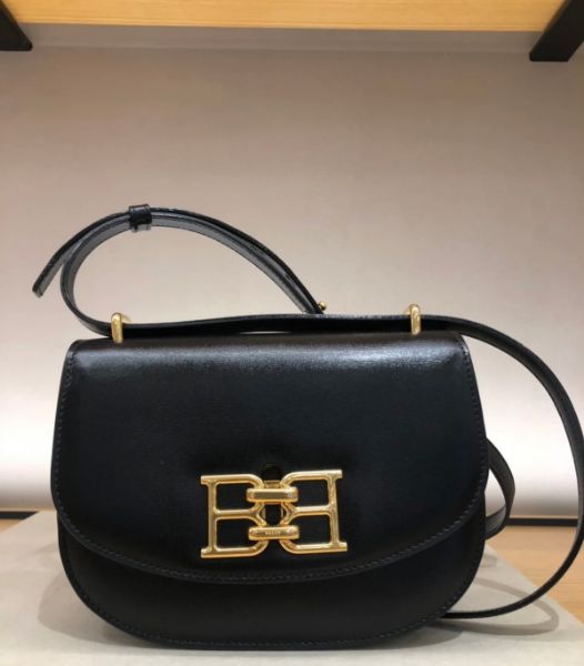圖片 Bally Baily B-chain 小牛皮馬鞍包 黑色