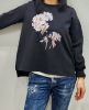 圖片 花朵刺繡T 圓領長袖/ 7分袖 前短後長