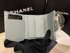 圖片 Chanel 藍綠色新款三折短夾荔枝金釦