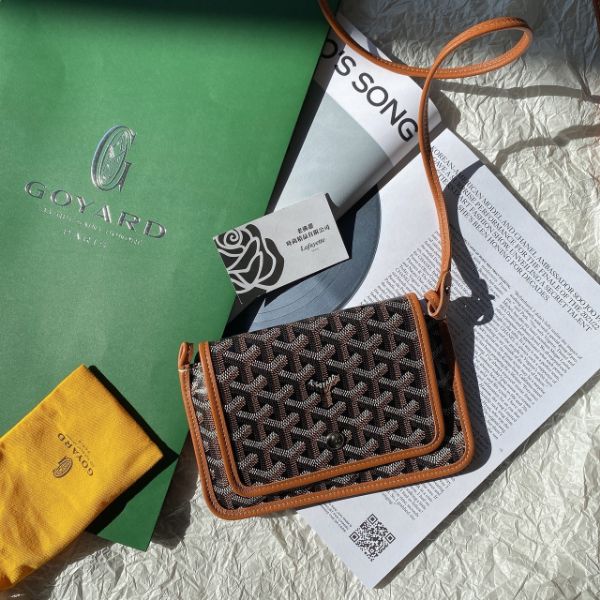 圖片 Goyard Plumet 黑咖信封斜背包