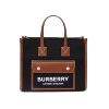 圖片 BURBERRY Freya  雙色帆布皮革拼接 迷你肩背/手提兩用 托特包 8055749
