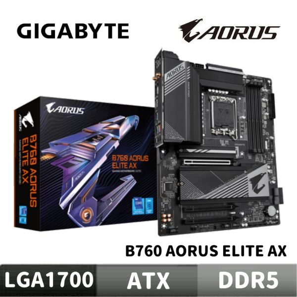 圖片 GIGABYTE 技嘉 B760 AORUS ELITE AX 主機板