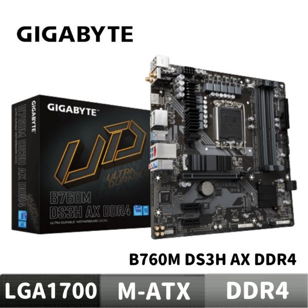 圖片 GIGABYTE 技嘉 B760M DS3H AX DDR4 主機板