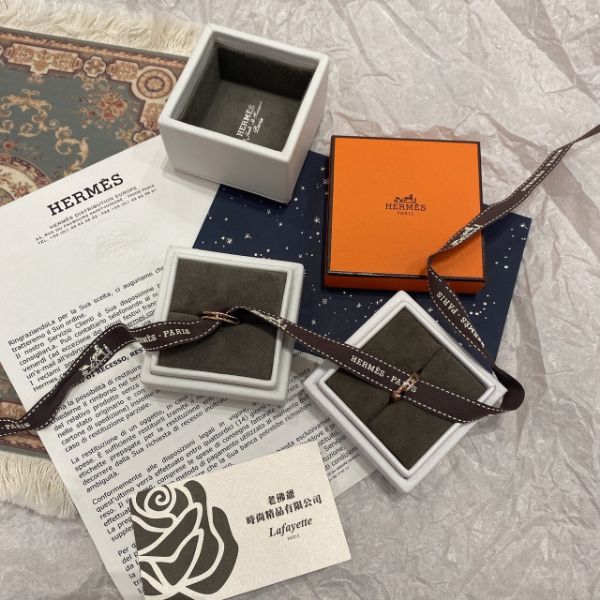 圖片 Hermès Alliance 18K玫瑰金H鑽戒指