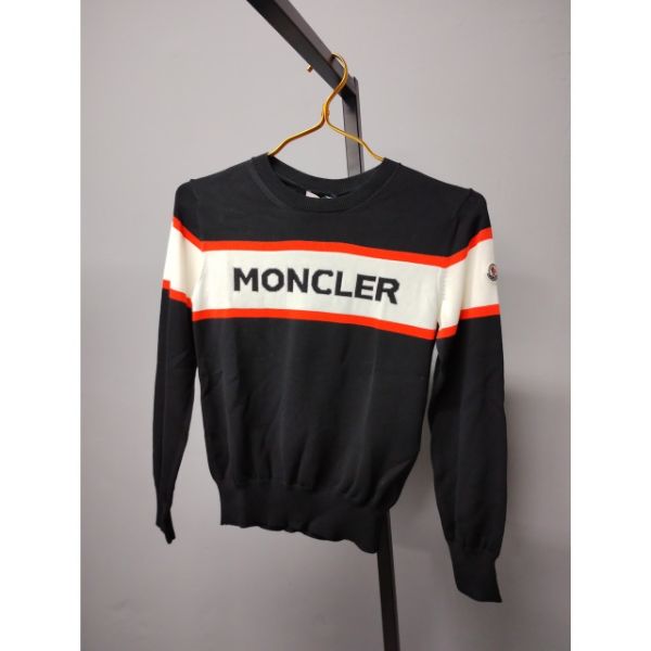 圖片 MONCLER LOGO 紅白框毛線衣