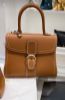 圖片 Delvaux Rodeo 粒紋小牛皮中款 Brillant MM包 焦糖色