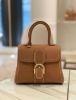 圖片 Delvaux Rodeo 粒紋小牛皮外縫 Brillant PM 包 焦糖色