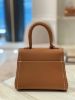 圖片 Delvaux Rodeo 粒紋小牛皮外縫 Brillant PM 包 焦糖色