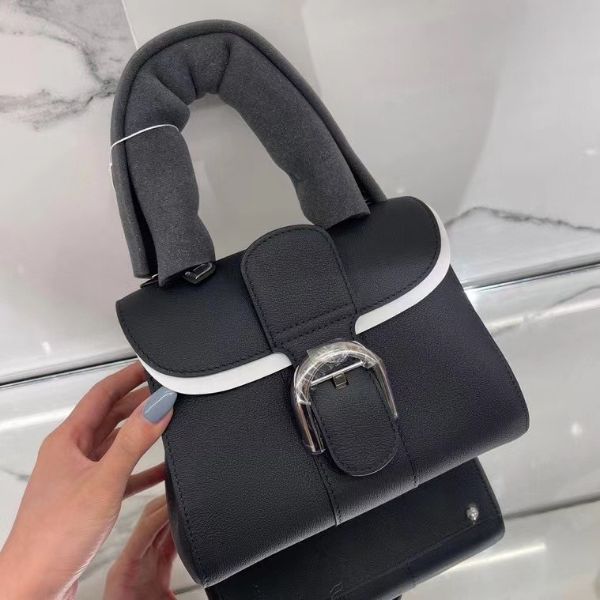 圖片 Delvaux 顆粒紋小牛皮 Rodeo Mini Brillant 包 黑色