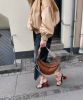 圖片 Loewe 緞面小牛皮和緹花肩帶 Luna 彎月包 山核桃