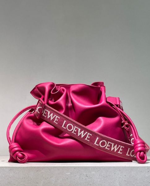 圖片 Loewe 納帕小羊皮 Flamenco包 寶石紅釉
