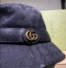 圖片 GUCCI 雙G金扣帆布漁夫帽黑 S
