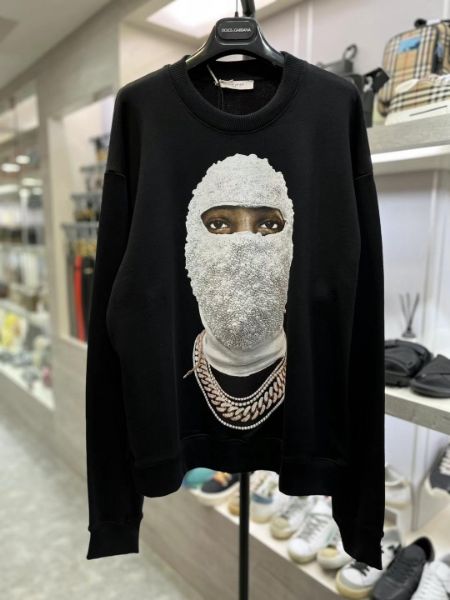 圖片 Ih Nom Uh Nit 怪奇物語 男女同款 珍珠面罩純棉衛衣上衣 黑色 S/M/L/XL