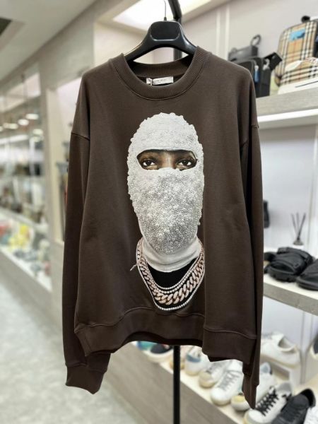圖片 Ih Nom Uh Nit 怪奇物語 男女同款 珍珠面罩純棉衛衣上衣 咖啡色 S/M/L/XL