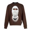 圖片 Ih Nom Uh Nit 怪奇物語 男女同款 珍珠面罩純棉衛衣上衣 咖啡色 S/M/L/XL