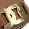 圖片 Tod's Catena 光澤小牛皮翻蓋馬鞍包 焦糖色 ﻿TODS