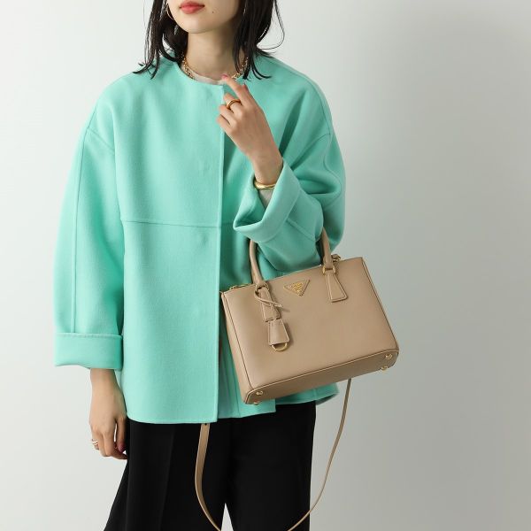 圖片 Prada 1BA863 倒三角標 Saffiano 小牛皮小款Galleria 殺手包 沙色