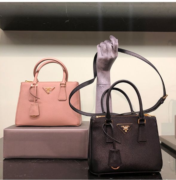 圖片 Prada 1BA906 Galleria Nano 小巧型 Saffiano 手提肩背包 黑色