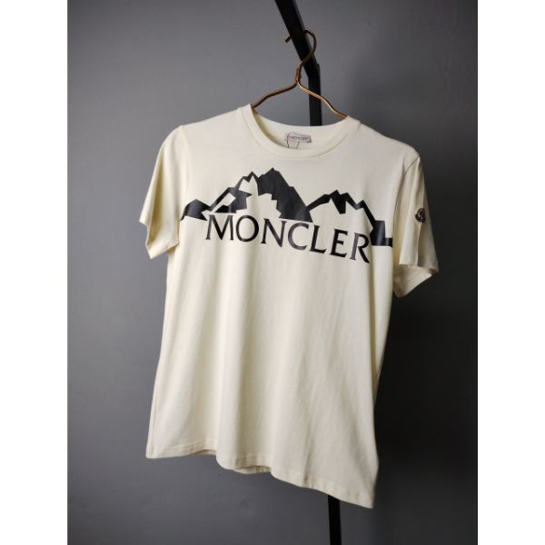 圖片 MONCLER 米色山脈棉質短T