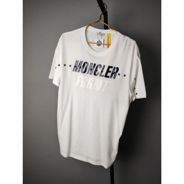 圖片 MONCLER 白底胸前字母六芒星環繞短T