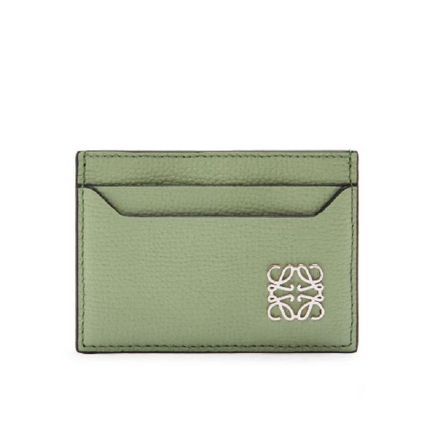 圖片 LOEWE 石紋小牛皮 Anagram 扁平卡片套 迷迭香綠色  C821075X01 6424