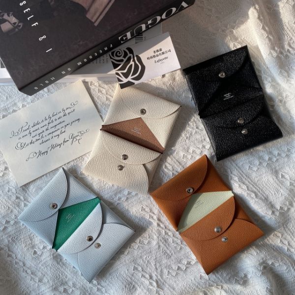 圖片 Hermès Calvi Duo 暗釦卡夾包