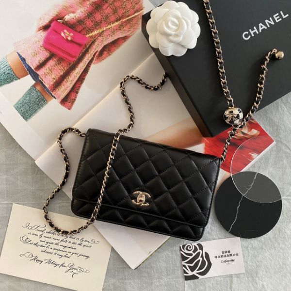圖片  CHANEL 23C黑金足球金球 WOC