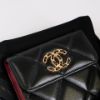 圖片 CHANEL 19 羊皮 三折短夾 黑 紅內裏