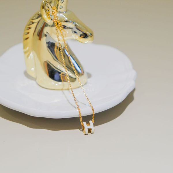 圖片 Hermes MINI POP H 項鍊 白金 