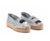 圖片 Chiara Ferragni CF895 亮銀色眨眼厚底草編樂福鞋 EU38