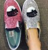 圖片 Chiara Ferragni CF875 粉黑對比色亮片眨眼厚底樂福鞋 IT 36/37/38/39