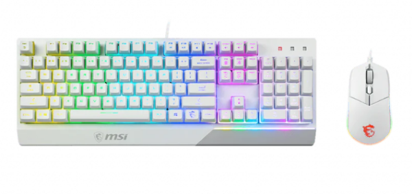 圖片 微星 MSI Vigor GK30 COMBO WHITE TC電競鍵鼠組(白)